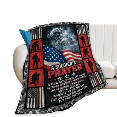Soldier Prayer Military American Blanket: A Prayer for Protection