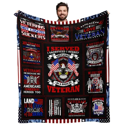 I Served I Sacrificed I Regret Blanket: A Patriotic Tribute to Service