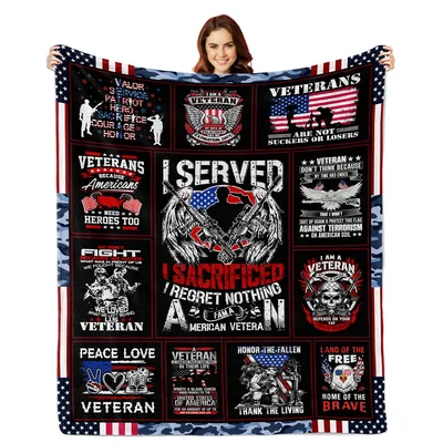Veterans Pride Patriotic Tribute Blanket