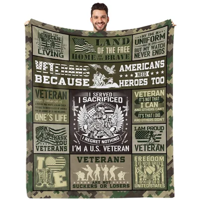 Veteran Patriotic Camo Blanket: A Tribute to Service and Sacrifice