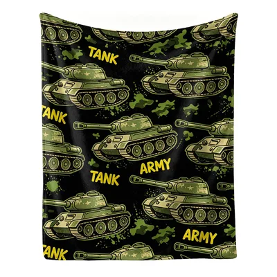 Army Camo Blanket: Tank and Army Pattern Design for Military Fans