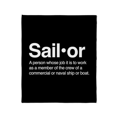 Sailor Definition Text Blanket: Dictionary Style Navy Design