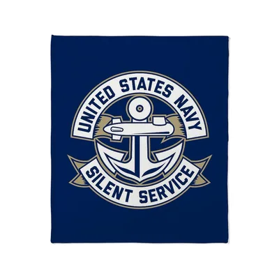 Anchor Emblem Silent Service Blanket: Navy Submarine Badge Design