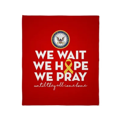 We Wait We Hope Blanket for Military Families and Veterans