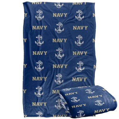 Anchor Pattern Logo Design Blanket featuring repeating NAVY text