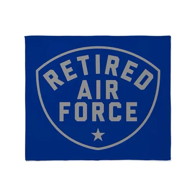 Air Force Veteran Blanket: Retired Air Force Shield Design