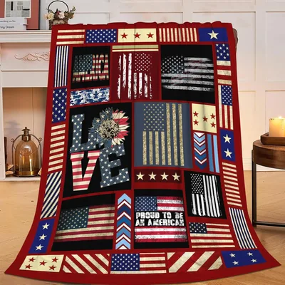 Veteran American Flag Patchwork Blanket: A Quilt of Pride and Service
