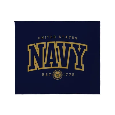 Navy Est 1775 Athletic Blanket: Vintage Navy Design