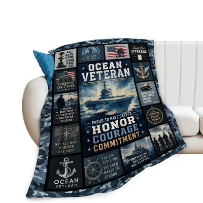 Ocean Veteran Honor Courage Blanket: A Tribute to Service