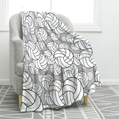 Volleyball Mom Blanket: Volleyball Pattern Sports Throw