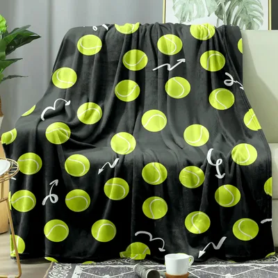 Tennis Ball Pattern Blanket for Players and Lovers of the Sport