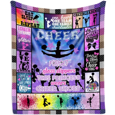 Cheer Princess Blanket: Cheerleading Silhouette and Slogan Design