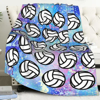 Volleyball Pattern Blanket: Colorful Sports Design for Fans