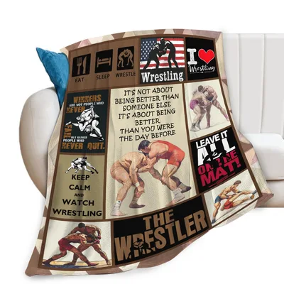 Wrestling Sport Collage Blanket