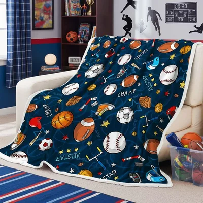 All Star Sports Balls Blanket: A Champ Design for Young Athletes