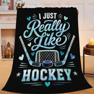 Hockey Sticks Puck Blanket for Fans Who Love the Game