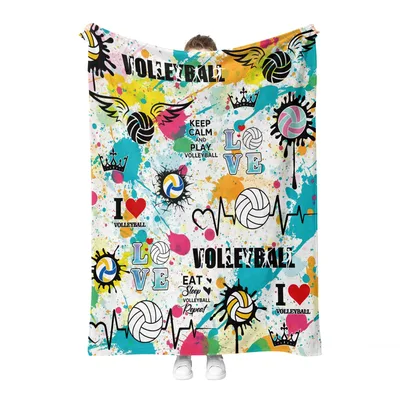 Volleyball Splatter Sports Blanket: A Colorful Tribute to the Game