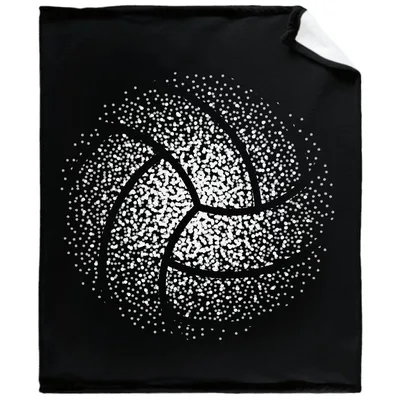 Volleyball Sports Dots Blanket: Stylized Ball Art for Fans