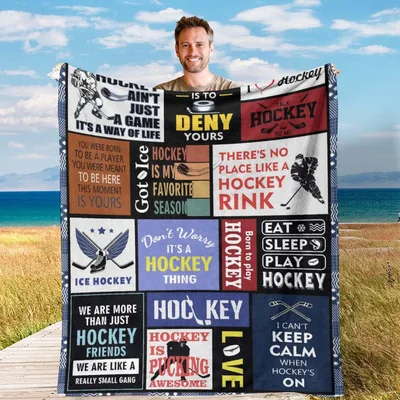 Hockey Lover Quotes Blanket: Way of Life Design for Fans
