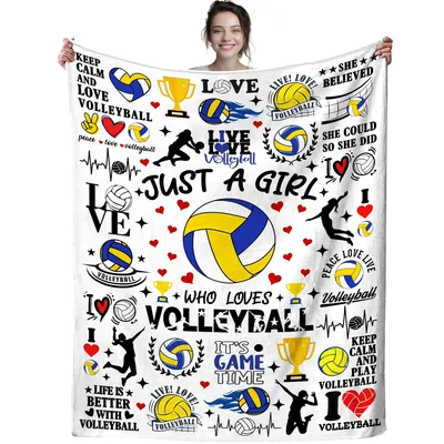 Volleyball Love Collage Girl Blanket