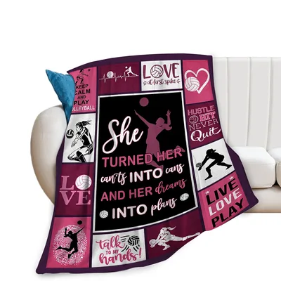 Volleyball Player Inspirational Blanket