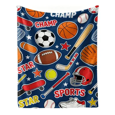 Sports Champ Star Pattern Blanket for All-Sports Lovers