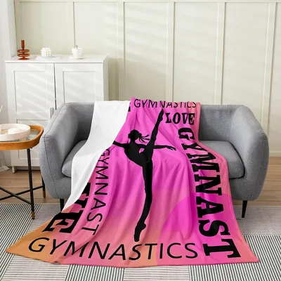 Gymnastics Ballet Silhouette Blanket for Athletes Who Love the Sport