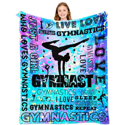 Gymnast Girl Live Love Blanket for Gymnastics Lovers