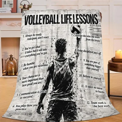 Volleyball Player Lessons Blanket: Life Advice for Court Champions