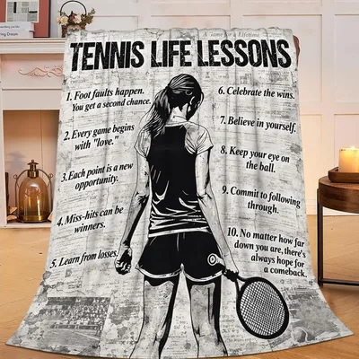 Tennis Player Lessons Blanket: Life Advice for Court Lovers