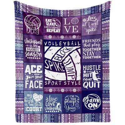 Volleyball Sports Quotes Blanket for Court Lovers