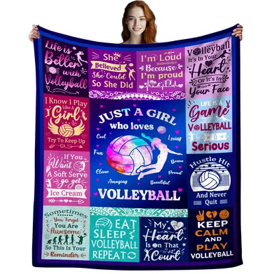 Volleyball Dreams Purple Galaxy Blanket for Court Lovers