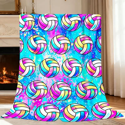Tie Dye Volleyball Blanket: Colorful Pattern for Court Lovers