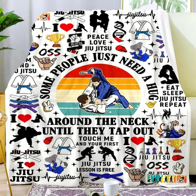 Jiu Jitsu Icons Blanket: Some People Just Need a Hug Around the Neck