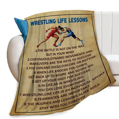 Wrestling Sport Lessons Blanket: Life Lessons from the Mat