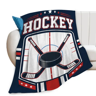 Hockey Sticks Puck Blanket: A Classic Rink Design for Fans