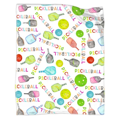 Pickleball Paddles Pattern Blanket for Court Enthusiasts