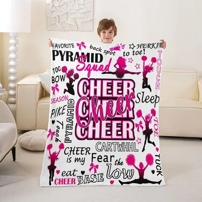 Cheerleader Cheer Squad Blanket featuring cheer terminology
