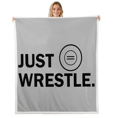 Just Wrestle Wrestling Design Blanket for Athletes and Fans