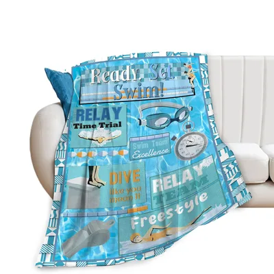 Ready Swim Relay Freestyle Blanket: Poolside Design for Swimmers