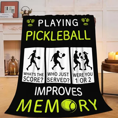 In Memory Blanket: Pickleball Humor for Players Who Track Every Point