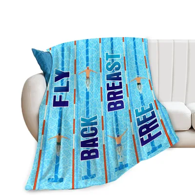 Swimming Strokes Fly Back Blanket for Pool Lovers