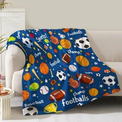 Sports Balls Champ Pattern Blanket: A Victory of Sports Design