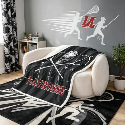 Lacrosse Sticks and Players Blanket: Gear and Action Design for Fans