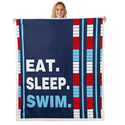 Eat Sleep Swim Blanket for Dedicated Aquatic Athletes
