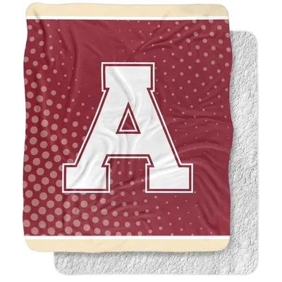 Bold Block Letter Logo Design Blanket with Polka Dots and Cream Border