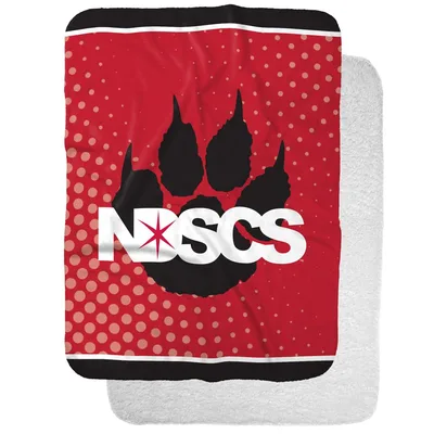 Paw Print Mascot Logo Blanket: NSCS Paw Print Design for Fans
