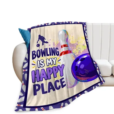 Bowling Is My Happy Blanket: Bowling Throw for Pin Spotters