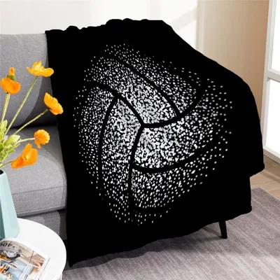 Volleyball Dotted Ball Art Blanket for Athletes and Fans