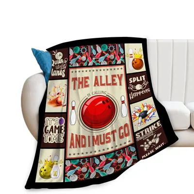 The Alley Is Calling Blanket: Bowling Enthusiast Throw